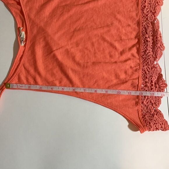 COTTON Candy Open Sides Crochet Trim Crop Top Size Medium - Picture 6 of 7
